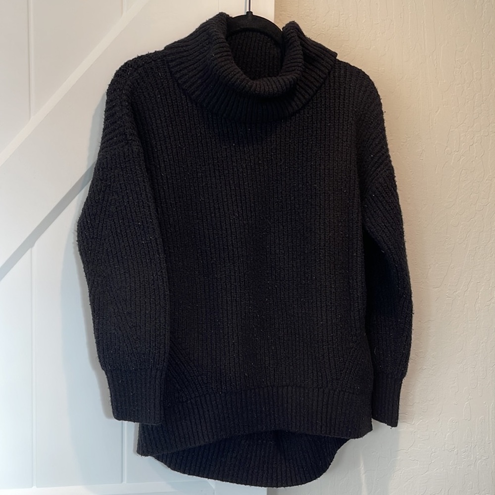 Oversized slouchy turtleneck sweater